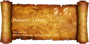 Hanusz Ilona névjegykártya